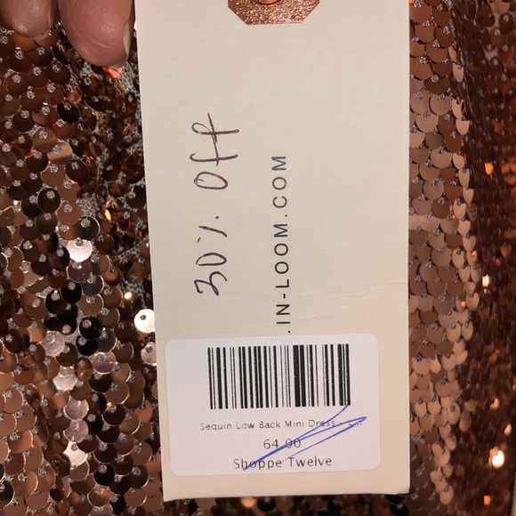 In Loom Sequin Low Back Dress - Picture 6 of 6